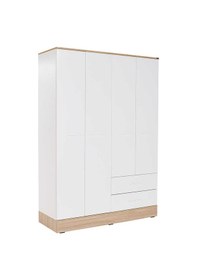 Resim adoremobilya Base 4 Kapılı 2 Çekmeceli Gardırop-Italyan Meşe / Beyaz 
