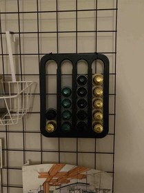 Resim Nespresso Ve Starbucks Uyumlu Duvar Tipi Kapsül Kahve Standı Siyah 