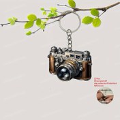 Resim 1 adet Vintage Kamera Tasarımı Akrilik Anahtarlık - Çekilebilir Zincirli Şık 2D Düz Anahtarlık, Günlük Kullanım ve Tatil Hediyeleri için İdeal, Dekoratif Aksesuar | Retro Estetik | Dayanıklı Anahtarlık, Vintage Anahtarlık 