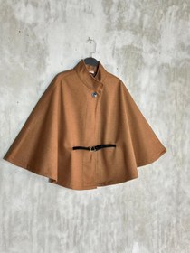 Resim Hatun Atila Kaşe Pelerin Panço Camel - 8720 - Vizon / S 