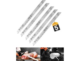 Resim Yüksek Kalite Pürüzsüz Keskin Tilki Kuyruğu Testeresi Kemik Et ,demir,ağaç ,plastik Kesme 5li Set 