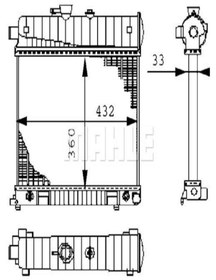 Resim BEHR Mahle Cr2207000s (8MK376710-274) Su Radyatoru ( Mercedes W202 / C180-c200 2025002603 (we445297) 