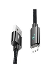 Resim Hoco U125 Benefit USB to Lightning Şarj Data Kablosu Siyah 1.2 M 