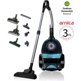 Resim Arnica Turbo Başlıklı Premium Kumandalı Torbasız Süpürge, 3 Yıl Garantili Yeşil 