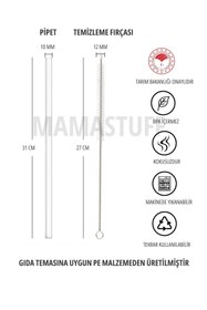 Resim Mamastuff Stnley Quencher Termos Uyumlu 6 Adet Yedek Pipet ve Temizleme Fırçası 