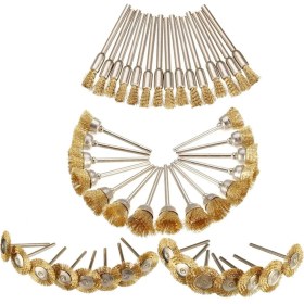 Resim Pdrplnt 45 Adet Bakır Tel Fırça Tekerleği Döner Öğütücü Aletler Için Zımpara Aksesuarları (Yurt Dışından) 