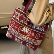 Resim Kadınlar için Sentetik Katlanabilir El Çantası, İç Fermuarlı Cep - Güneybatı Kabile Houndstooth Herringbone Ekose Baskılı Kahve/Mavi/Bordo Renkli Geniş Tote Çanta, Yeniden kullanılabilir Alışveriş Sepeti, Şık ve Dayanıklı Seyahat &Günlük Çantalığı, Kadınlar için Tote Çanta, Kadınlar İçin Çantalar, Kadınlar için Tote Çantalar, Kadınlar için el çantaları, Kadınlar İçin Çantalar, Kadınlar için Omuz Çantası, Kadınlar için büyük kapasiteli tote çanta, Kadınlar için Etnik Çanta, 