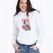 Resim Rider Tasarımlı Kapşonlu Kadın Sweatshirt 