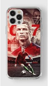 Resim iPhone 16 Pro Max ile Uyumlu Ronaldo temalı Tasrımlı Şeffaf Kılıf 