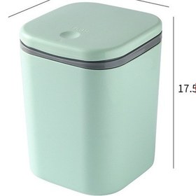 Resim Yuntech01 Ofis Dorma Odalar İçin Pp Malzeme Kapaklı Masaüstü Çöp Kutusu - Temizlik Ve Düzen Sağlar Yeşil, 1 Adet 