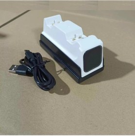 Resim Çift Denetleyici Şarj Standı Ps5 İçin Playstation 5 Denetleyici Şarj İstasyon Black White 1 Adet 