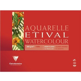 Resim Clairefontaine Etival Yapışkanlı Sulu Boya Blok 30 Yp 200G 24X32 