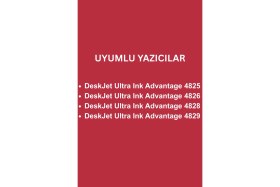 Resim Renkli Set 47 Orijinal Kartuş Hp Deskjet Ultra Ink Advantage 4828 Yazıcı Uyumlu 