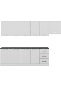 Resim Minar 295 Cm Mutfak Dolabı Beyaz 295-B4 Beyaz 