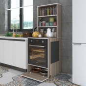 Resim Kenzlife ankastre fırın dolabı hümeyra crd 165*60*56 mutfak kapaklı 