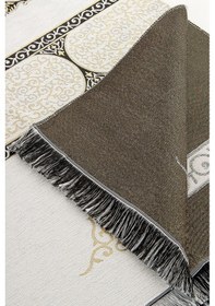 Resim Kabe Kapısı Desenli Şönil Seccade Beyaz 