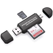 Resim Micro USB Telefon Adaptörü Micro SD/SD Kart/USB Okuyucu Dönüştürü 