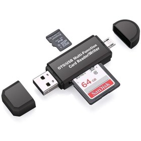 Resim Micro USB Telefon Adaptörü Micro SD/SD Kart/USB Okuyucu Dönüştürü 