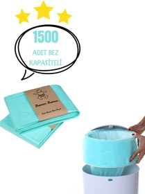 Resim BAMM BAMM 16L Çöp Kutuları İle Uyumlu Bamm Bamm 1500 Bebek Bezi Kapasiteli 2 Paket Yerli Çöp Poşeti 