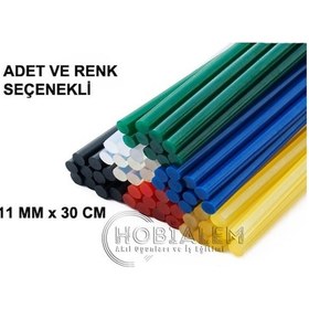 Resim Renkli Silikon, Sıcak Mum Silikon, 11 Mm X 30 Cm, Kalın Silikon 