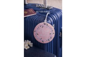 Resim Banum Luxury Özel Tasarım Valiz Etiketi Yuvarlak ,,cherish Every Moment,, 