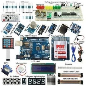 Resim Arduino Uno R3 Ultimate Başlangıç Seti Kutulu 190 Parça 395 Adet Set 