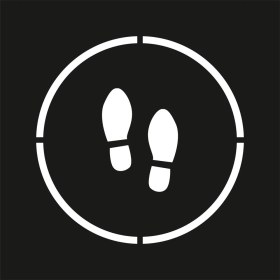 Resim Boyama Şablonu Ayak İzi Alüminyum 100x100cm 