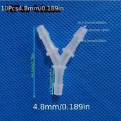 Resim Dream011 10 Adet Y Tipi 3 Yollu Hortum Bağlantısı 4.8mm Dayanıklı Pp Pe Plastik Akvaryum Pompası 