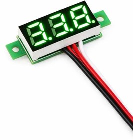 Resim OEM 0.28 Inch 0-100 3 Kablolu DC Voltmetre Yeşil 