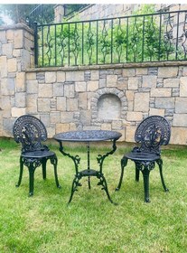 Resim Aluminyumdokumcu Gümüş Yaldız 4 Sandalye 1 Masa Osmanlı 