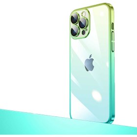 Resim Başkenttekno Iphone 12 Pro Kılıf Parlak Renk Geçişli Kamera Korumalı Senkron Kapak 