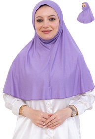 Resim Modish Group Hazır Başörtüsü Pratik İslami Giyim Penye Peçeli Türban Namaz İçin Yumuşak Eşarp 