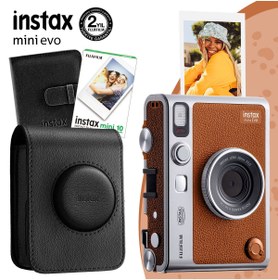 Resim Fujifilm Instax Mini Evo Kahverengi Fotoğraf Makinesi Ve Hediye Seti 2 