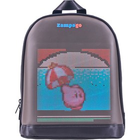Resim Zampago LED Ekranlı Akıllı Sırt Çantası – Bluetooth Kontrollü Işıklı Dijital Ekran Çanta 