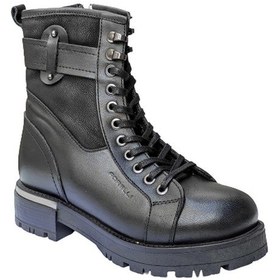 Resim Forelli 28357 Rex Siyah Deri Kadın Bot 