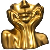 Resim Homyl Modern Masa Vazosu Çiçek Aranjmanı Ev Dekorasyonu Altın 