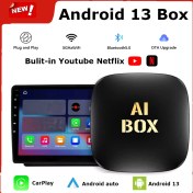 Resim Carplay Akıllı Multimedya Kutusu Android 13 32GB Kablosuz Carplay Ai Box Youtube Netflix Google Playstore Wifi 