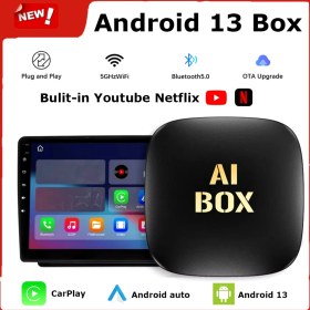 Resim Carplay Akıllı Multimedya Kutusu Android 13 32GB Kablosuz Carplay Ai Box Youtube Netflix Google Playstore Wifi 