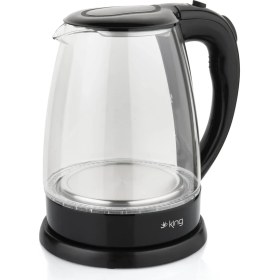 Resim King Şeffaf Cam Kettle 1.8l Işıklı, Estetik ve Pratik Su Isıtıcı 