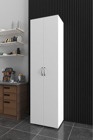 Resim Kzy Mobilya 8 Raflı Oyuncak Dolabı Organizer Dolabı Beyaz 