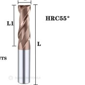 Resim 2Liyao D3.5X4DX10X50L 2FHRC55 Karbür Yarıçapı Uç Kesici Değirmen Alüminyum Cnc Freze Kesici Metal Tungsten Çelik Cnc Işleme Endmils (Yurt Dışından) 