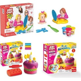 Resim Kuaför Oyun Hamur Seti 224 Gr + Doğum Günü Oyun Hamuru 150 Gr 