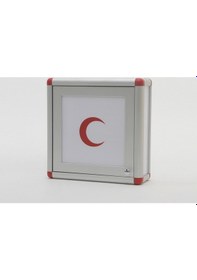 Resim Kare Ecza Dolabı 35 Cm Kırmızı Köşe 