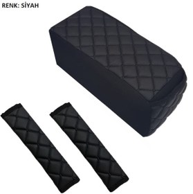 Resim caraks Seat Ibiza Uyumlu Emniyet Kemer Konforu Kolçak 2002-2008 Arası Siyah 