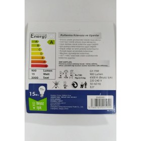 Resim Efe Elektrik Lampika 15W 900LM E27 Duylu Beyaz Işık Tasarruflu Ampul 2'li Set 