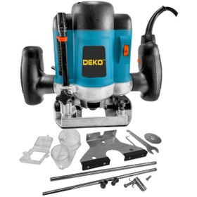 Resim DEKO TURKEY Dkt-pro 3500 Watt Profesyonel Freze Formika Makinası 6-8 mm Pens Bakır Sarım Motor 