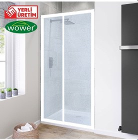 Resim İki Duvar Arası Bir Sabit Bir Kayar Mika Dusakabin Beyaz 