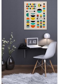 Resim Kamelya Pratik Katlanabilir Çalışma Yemak Balkon Masası Siyah 