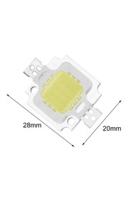 Resim LEDONLİNE 12v 10w Power Led Çipi Beyaz Işık 10 Watt Projektör Cob Ledi 900lm 