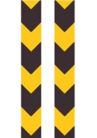 Resim Reflektif Canta Serit Etiketi Ikili Set Sari Renk 